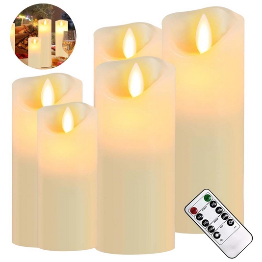 LED Sviečky s Realistickým Plameňom a Diaľkovým Ovládaním - Ideálne pre Každú Príležitosť